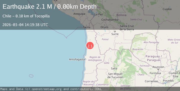 Map of Tarapaca, Chile