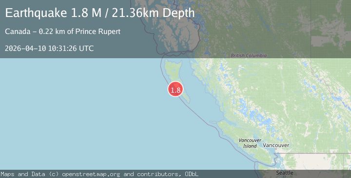 Map of Haida Gwaii Region, Canada