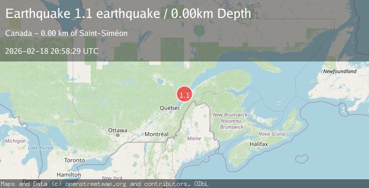 Map of Gaspe Peninsula, Quebec, Canada