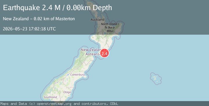 Map of Masterton District, New Zealand