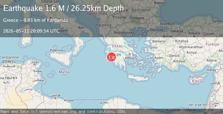 Map of Offshore southern Greece