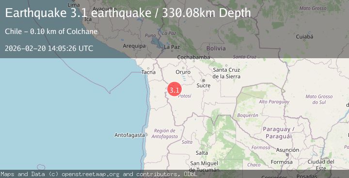 Map of Potosi, Bolivia
