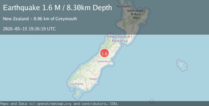 Map of Grey District, New Zealand