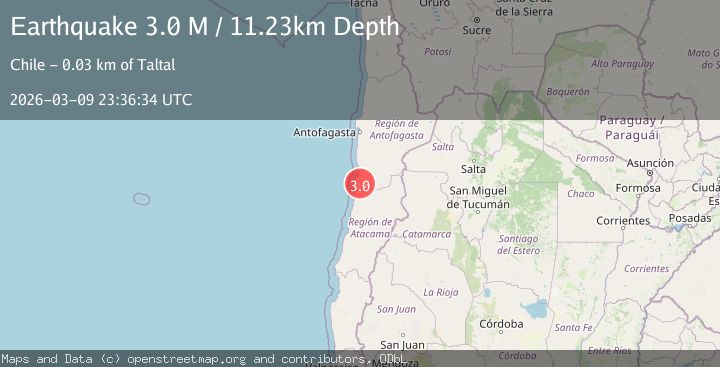 Map of Antofagasta, Chile