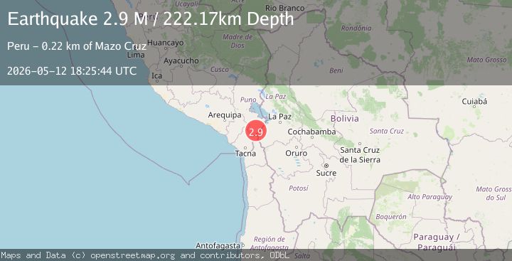 Map of Peru-Bolivia border region