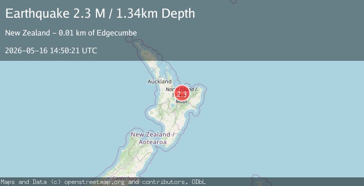 Map of Whakatane District, New Zealand