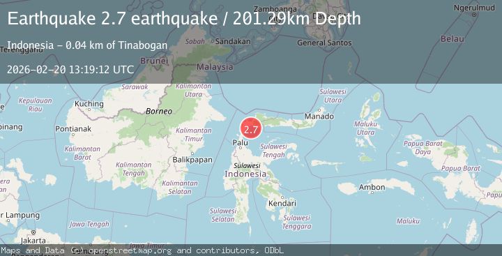 Map of Minahasa, Sulawesi, Indonesia