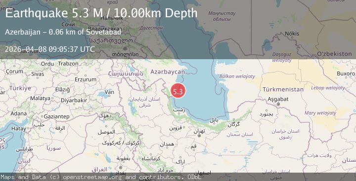 Map of Caspian Sea, offshore Azerbaijan