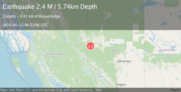 Map of Alberta, Canada