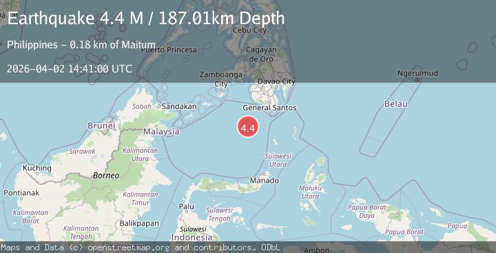 Map of Celebes Sea