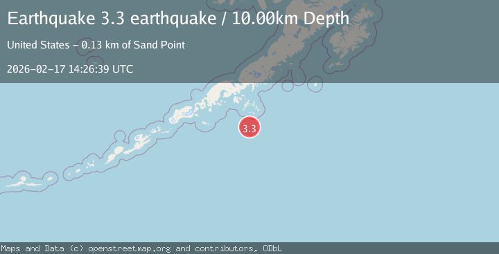 Map of south of Alaska