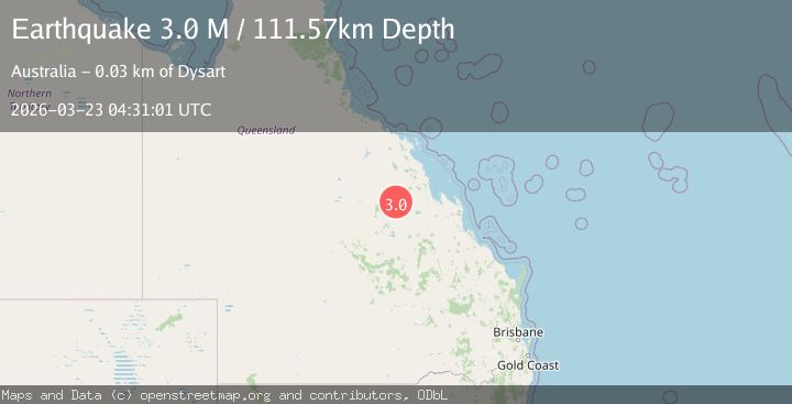 Map of Queensland, Australia