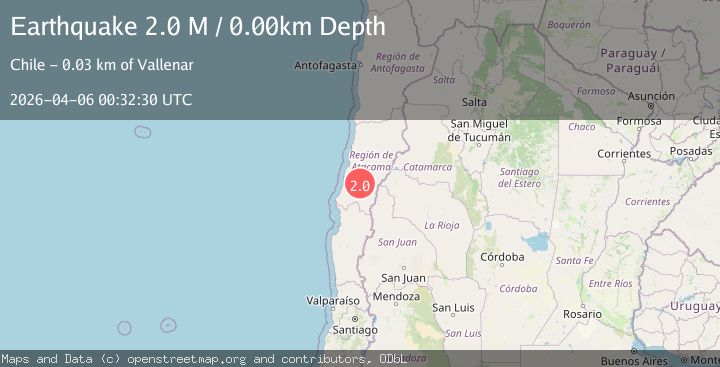 Map of Atacama, Chile