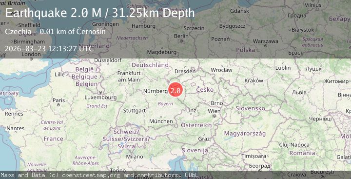 Map of Germany-Czech Republic border region