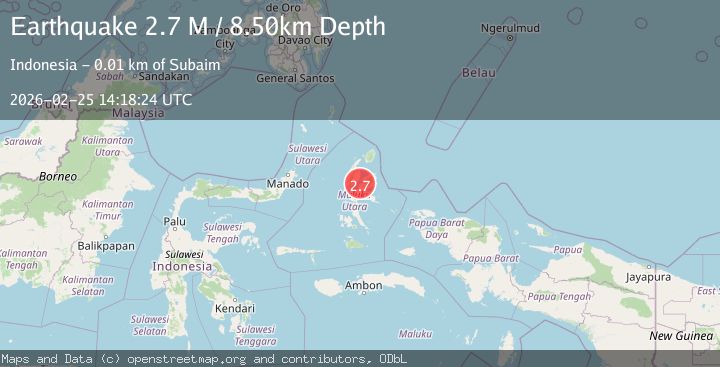 Map of Halmahera, Indonesia
