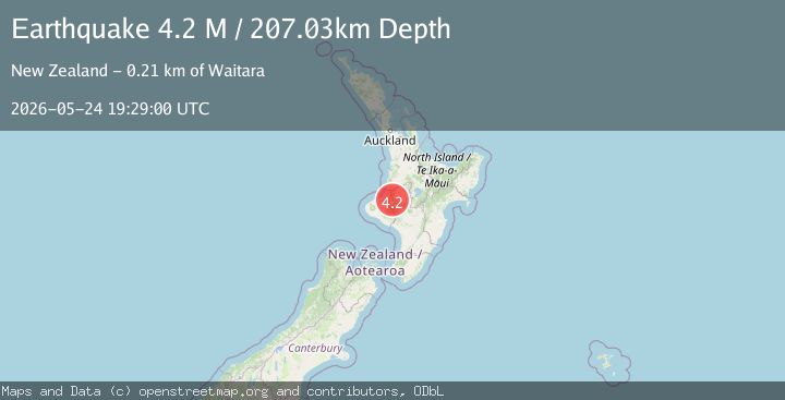 Map of Stratford District, New Zealand