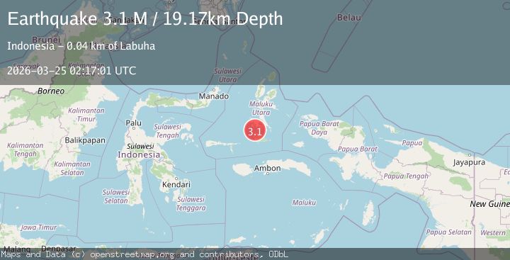 Map of Halmahera, Indonesia
