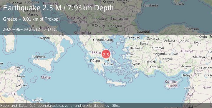 Map of Near the coast of Greece
