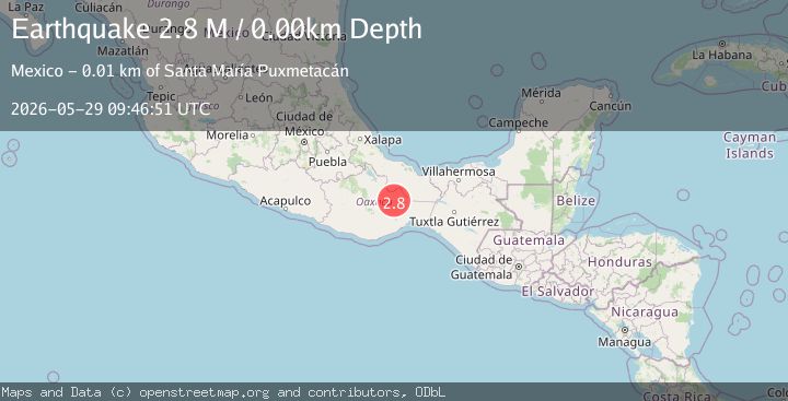 Map of Oaxaca, Mexico