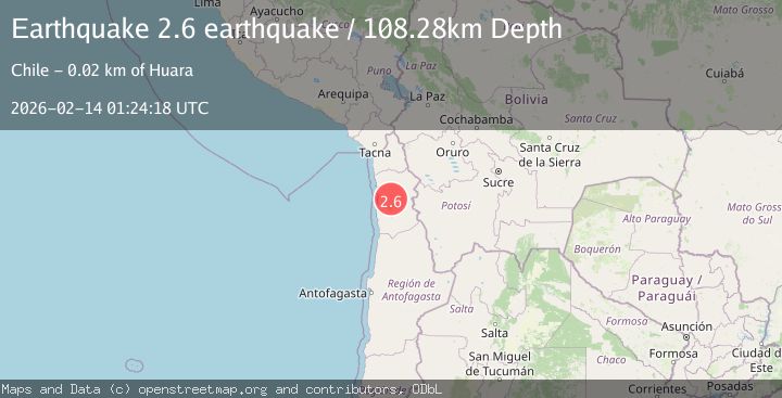Map of Tarapaca, Chile