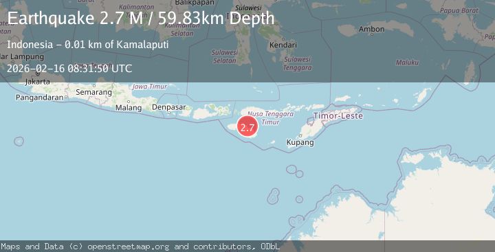 Map of Sumba region, Indonesia
