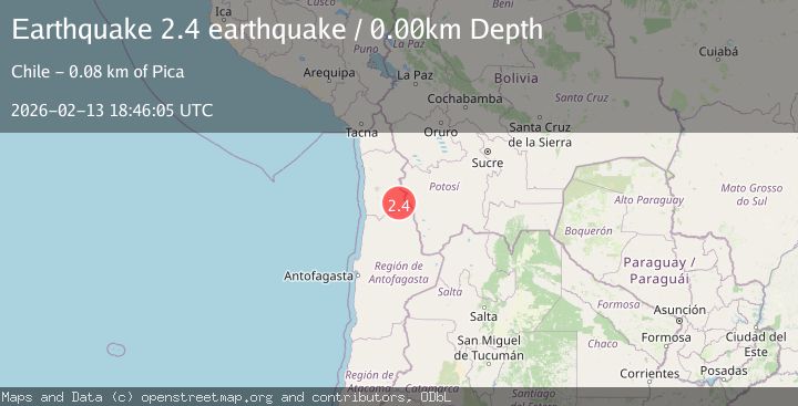 Map of Tarapaca, Chile