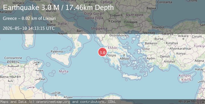 Map of Near the coast of Greece