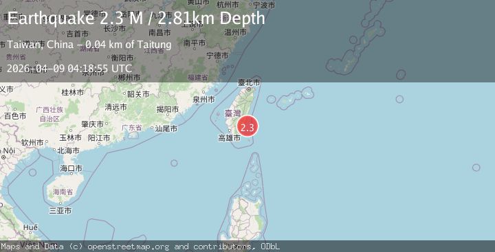 Map of Taiwan region