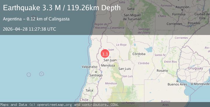 Map of San Juan, Argentina