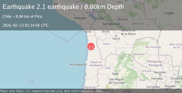Map of Tarapaca, Chile