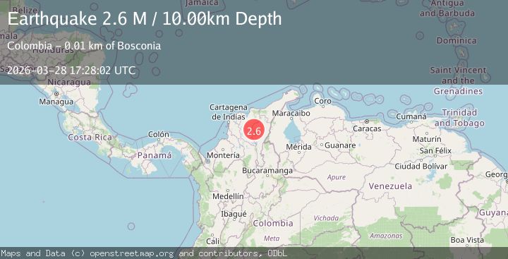 Map of northern Colombia