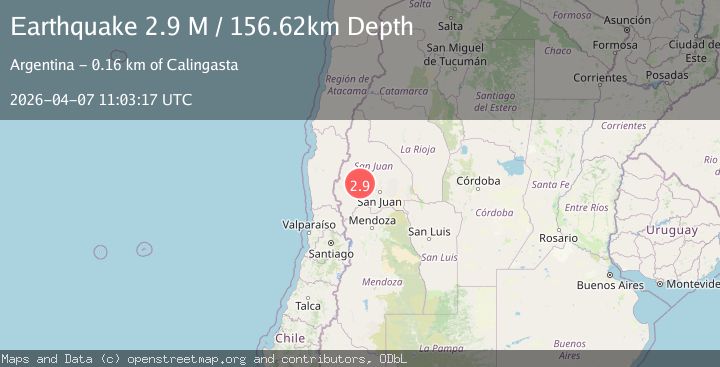 Map of San Juan, Argentina