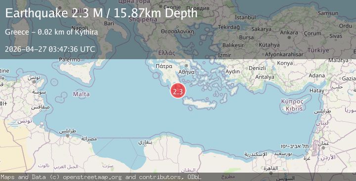 Map of Offshore southern Greece