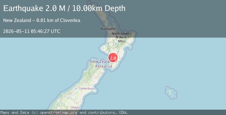 Map of Manawatu District, New Zealand