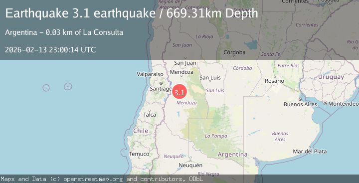 Map of Mendoza, Argentina