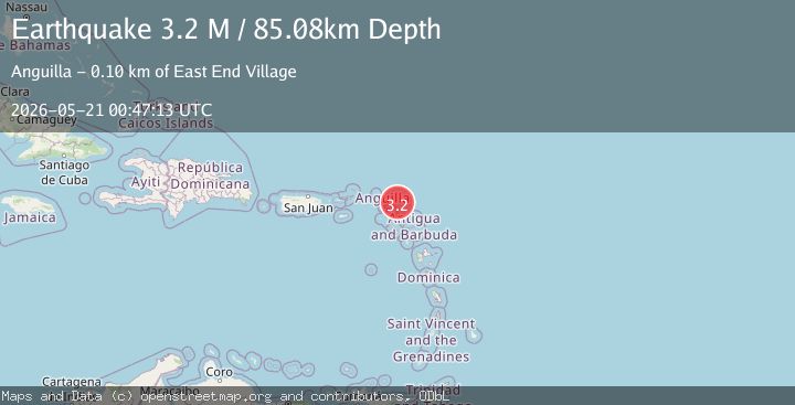 Map of Anguilla region, Leeward Islands