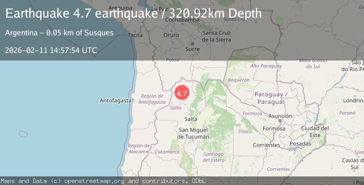 Map of Jujuy, Argentina