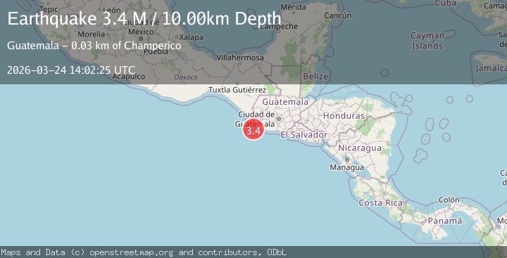 Map of offshore Guatemala