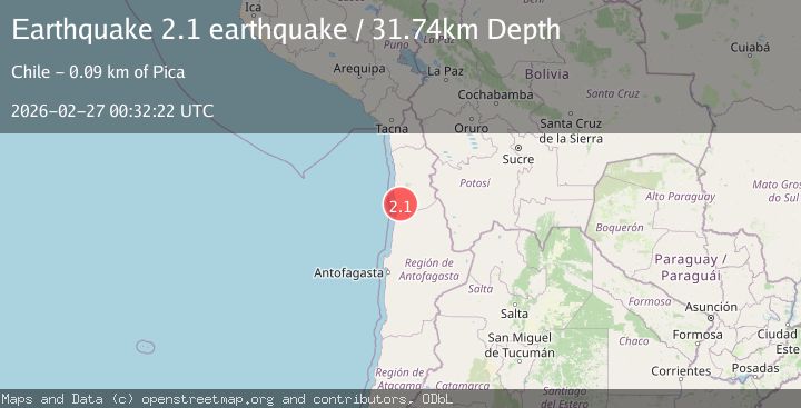 Map of Tarapaca, Chile