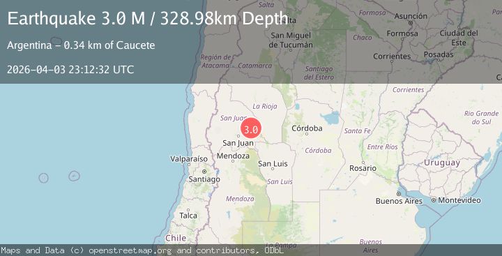 Map of San Juan, Argentina