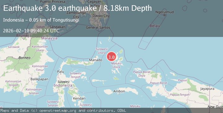 Map of Halmahera, Indonesia