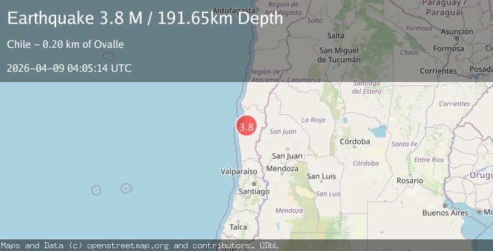 Map of Coquimbo, Chile