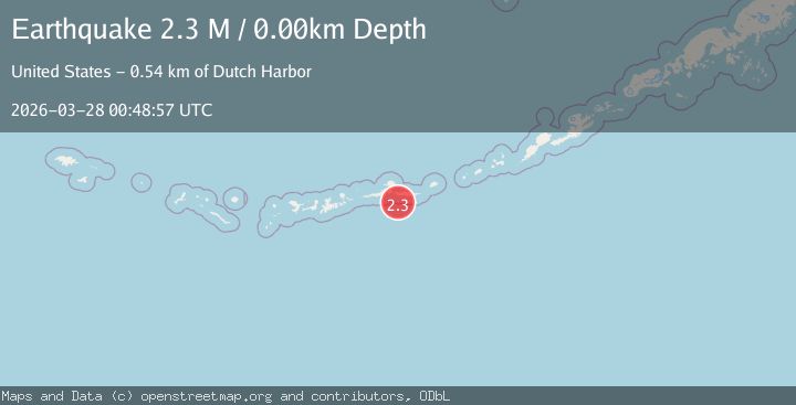 Map of Andreanof Islands, Aleutian Islands, Alaska