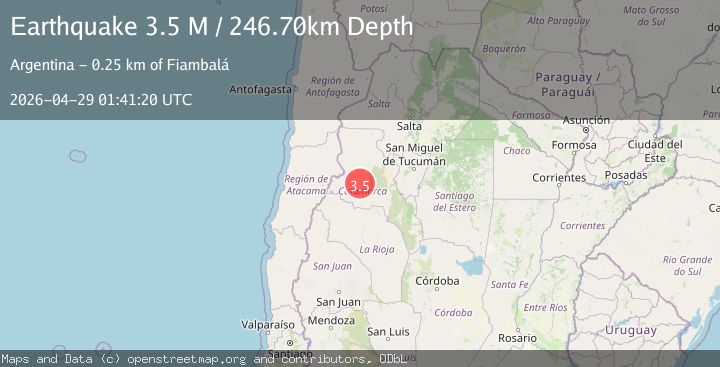 Map of Catamarca, Argentina