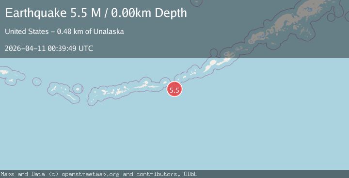 Map of Fox Islands, Aleutian Islands, Alaska