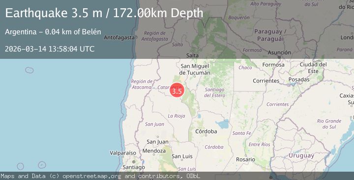 Map of Catamarca, Argentina