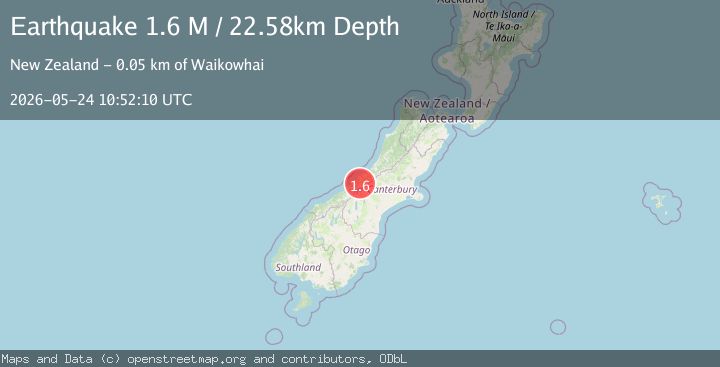 Map of Westland District, New Zealand