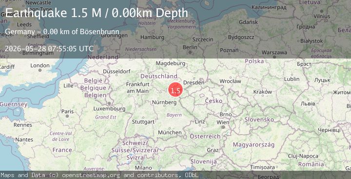 Map of Germany-Czech Republic border region
