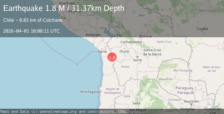 Map of Oruro, Bolivia