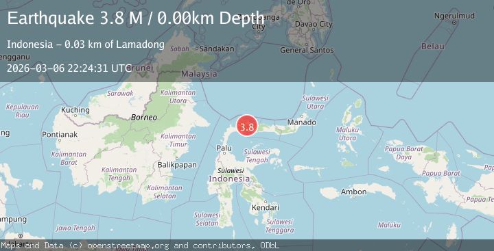 Map of Minahasa, Sulawesi, Indonesia